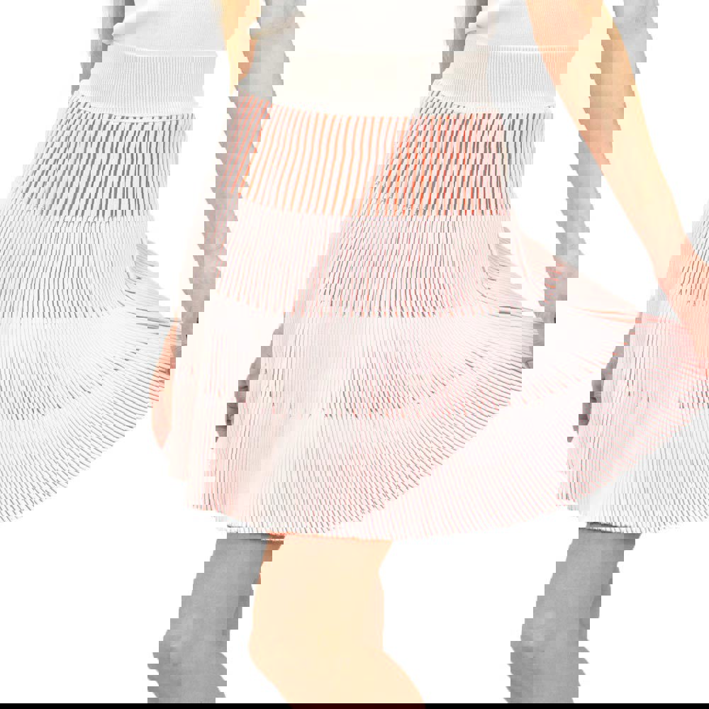 Γυναικεία πλεκτή φούστα σε διχρωμία Πορτοκαλί 14568