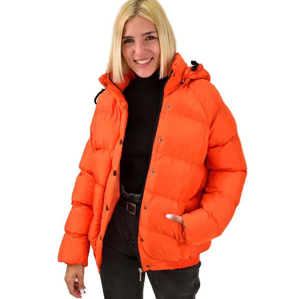 Puffer μπουφάν με αφαιρούμενη κουκούλα Πορτοκαλί 17650