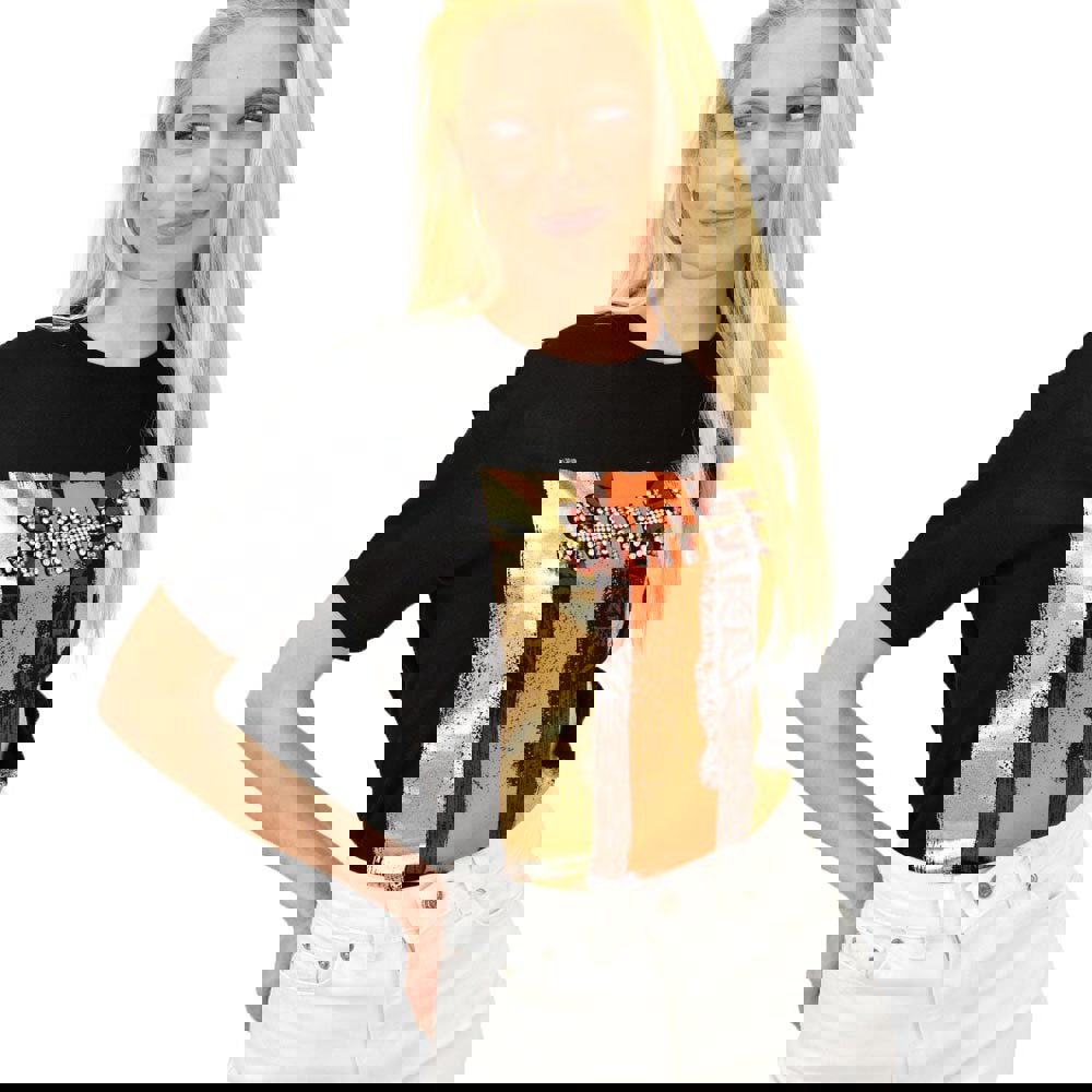 Γυναικείο T-shirt με στρας SMILE Μαύρο 14700