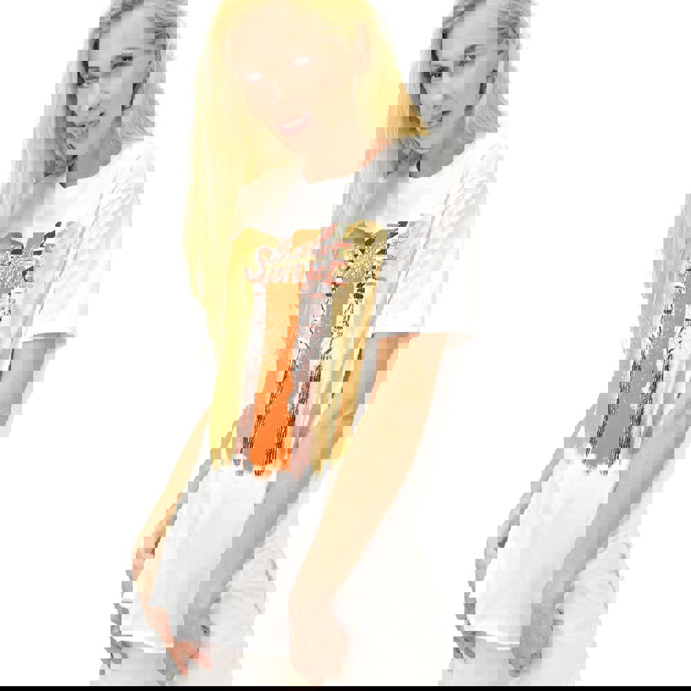 Γυναικείο T-shirt με στρας SMILE Λευκό 14699