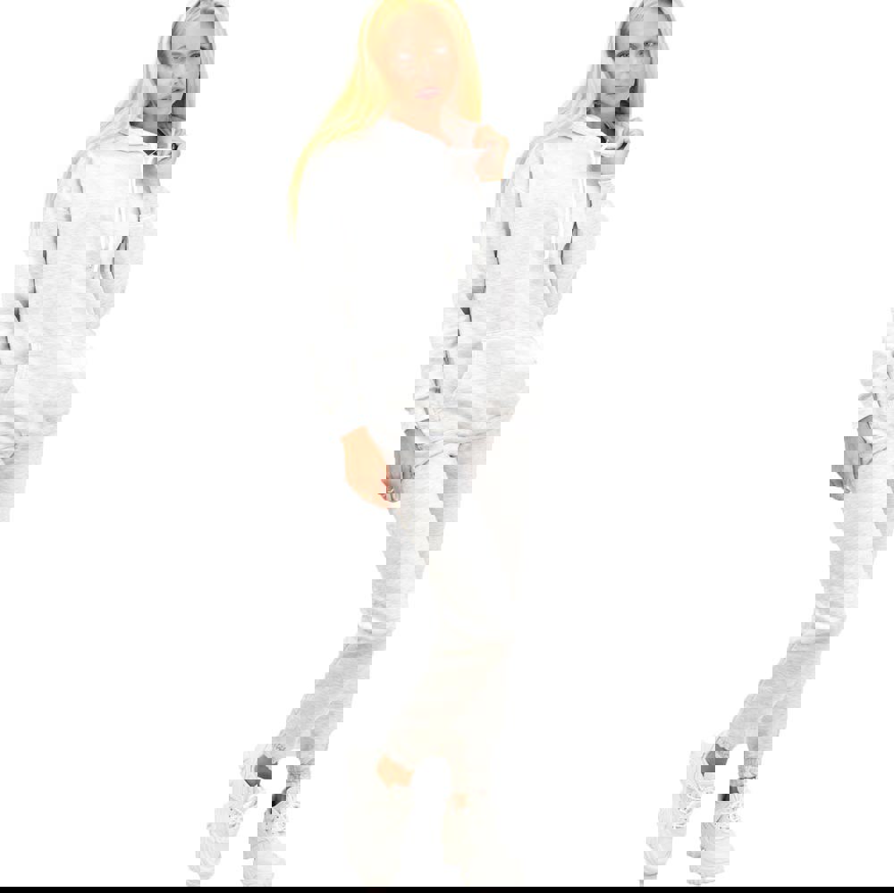 Γυναικείο αθλητικό σετ με κουκούλα Γκρι 12638