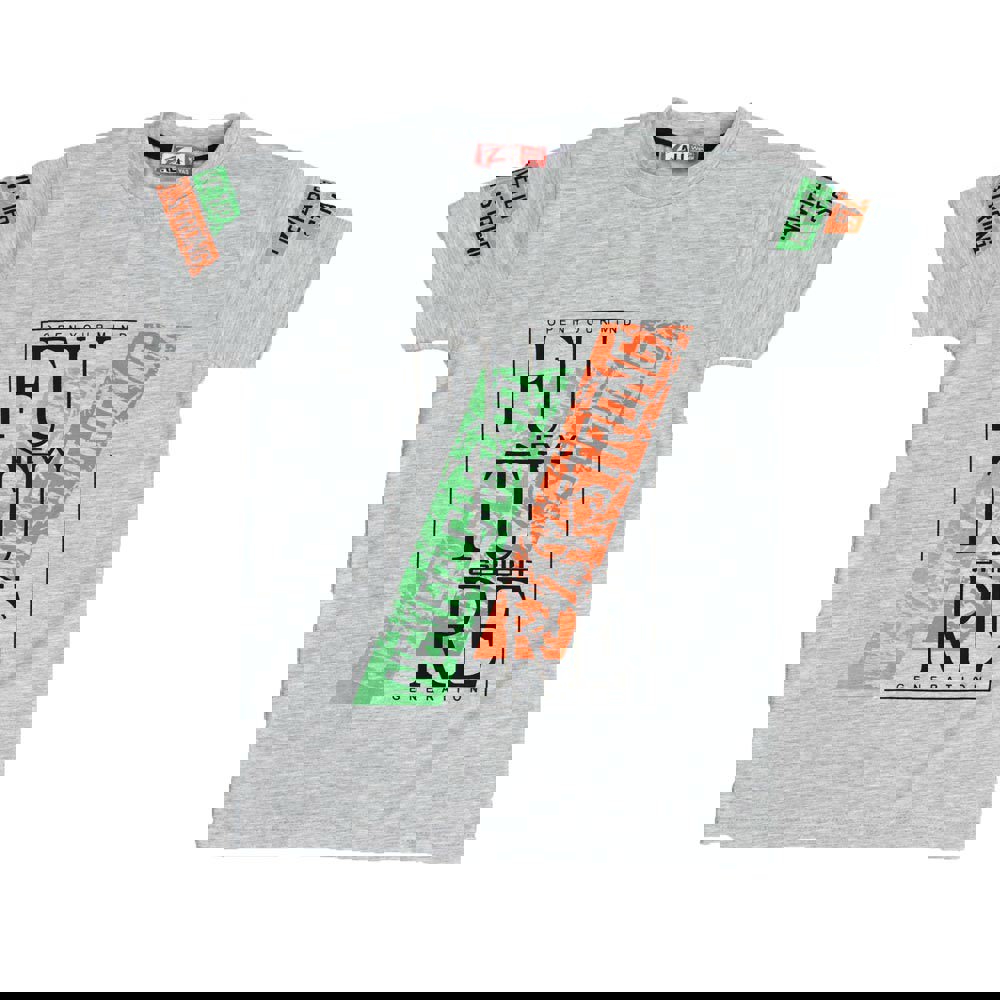 Παιδική μπλούζα με τύπωμα open your mint Γκρι 15812