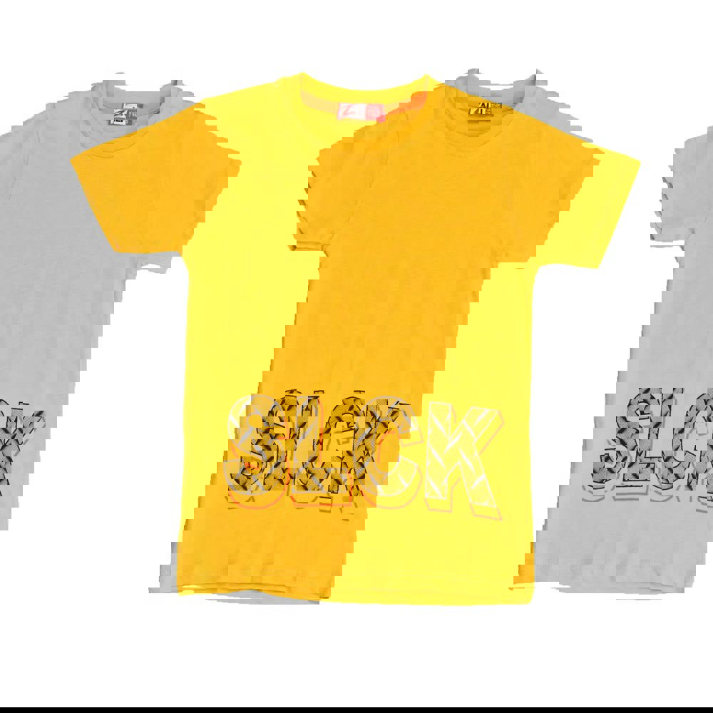 Παιδική μπλούζα με τύπωμα στην πλάτη Μουσταρδί 15820