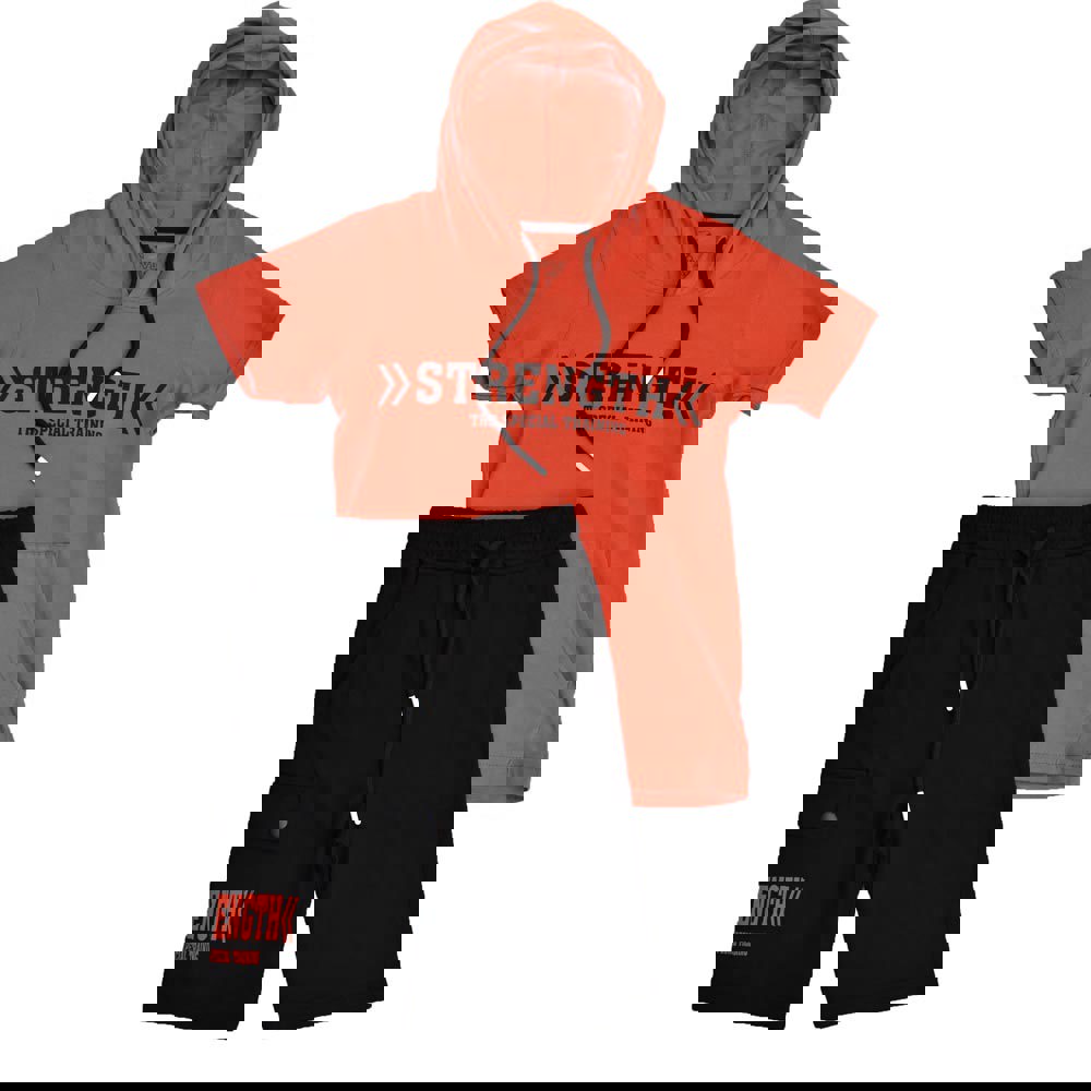 Παιδικό αθλητικό σετ με κουκούλα Κεραμιδί 15905