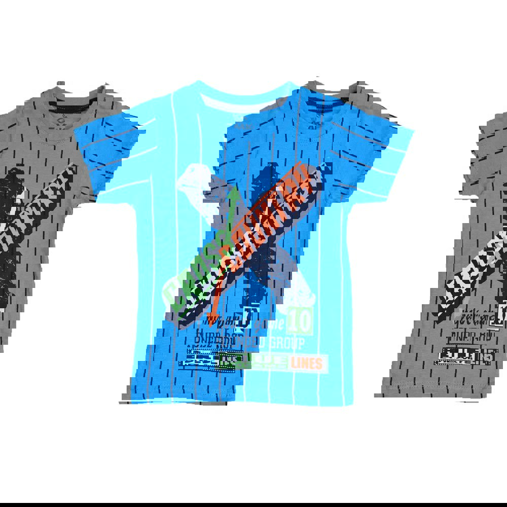 Παιδική μπλούζα με τύπωμα cross country Μπλε 15852