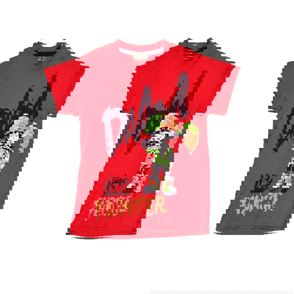 Παιδική μπλούζα με τύπωμα little painter Κόκκινο 16045