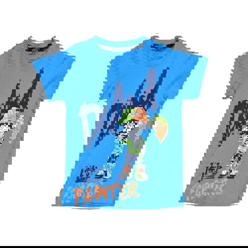 Παιδική μπλούζα με τύπωμα little painter Μπλε 16047