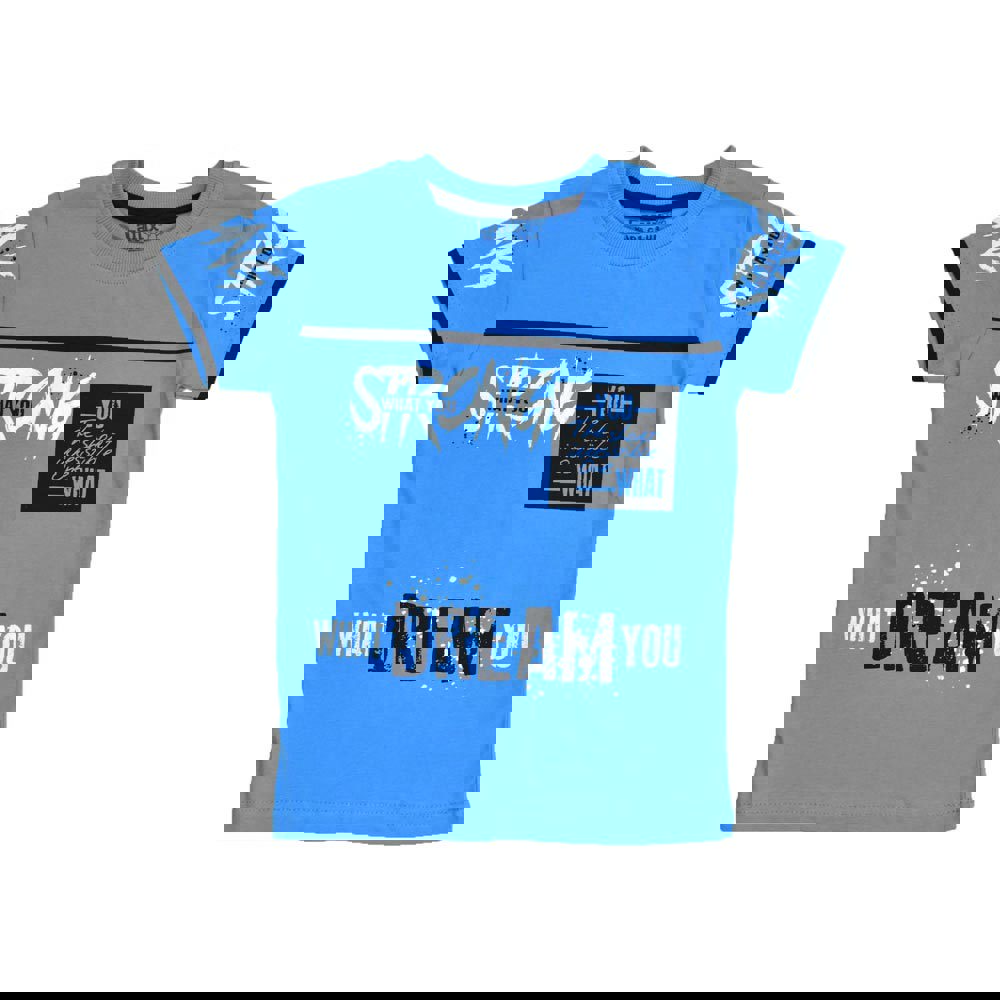 Παιδική μπλούζα με τύπωμα strong Μπλε 16024