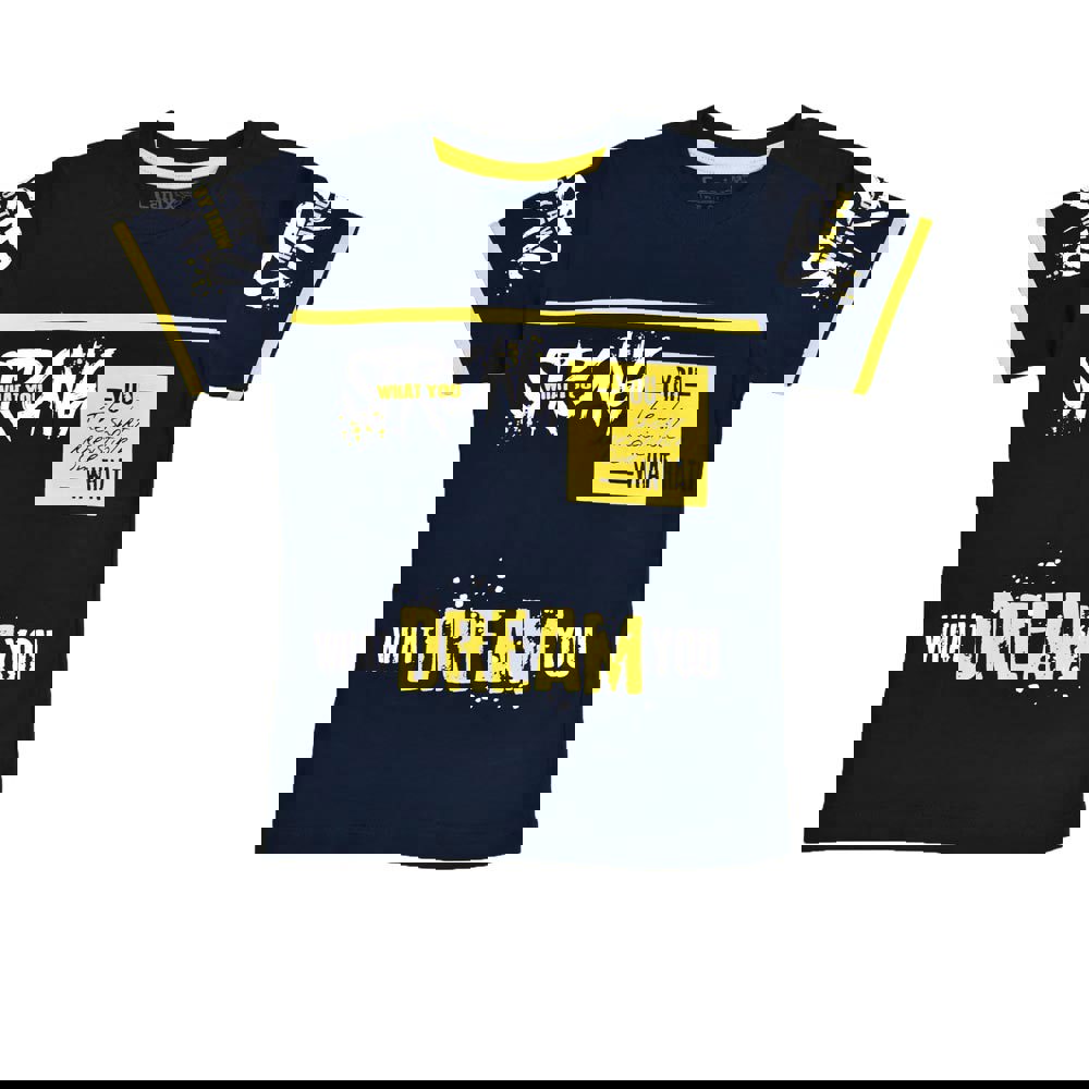 Παιδική μπλούζα με τύπωμα strong Μπλε Σκούρο 16036