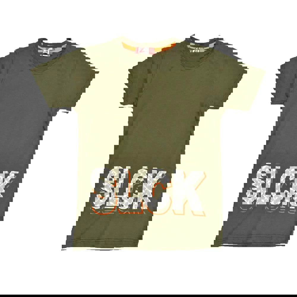 Παιδική μπλούζα με τύπωμα στην πλάτη Χακί 15818