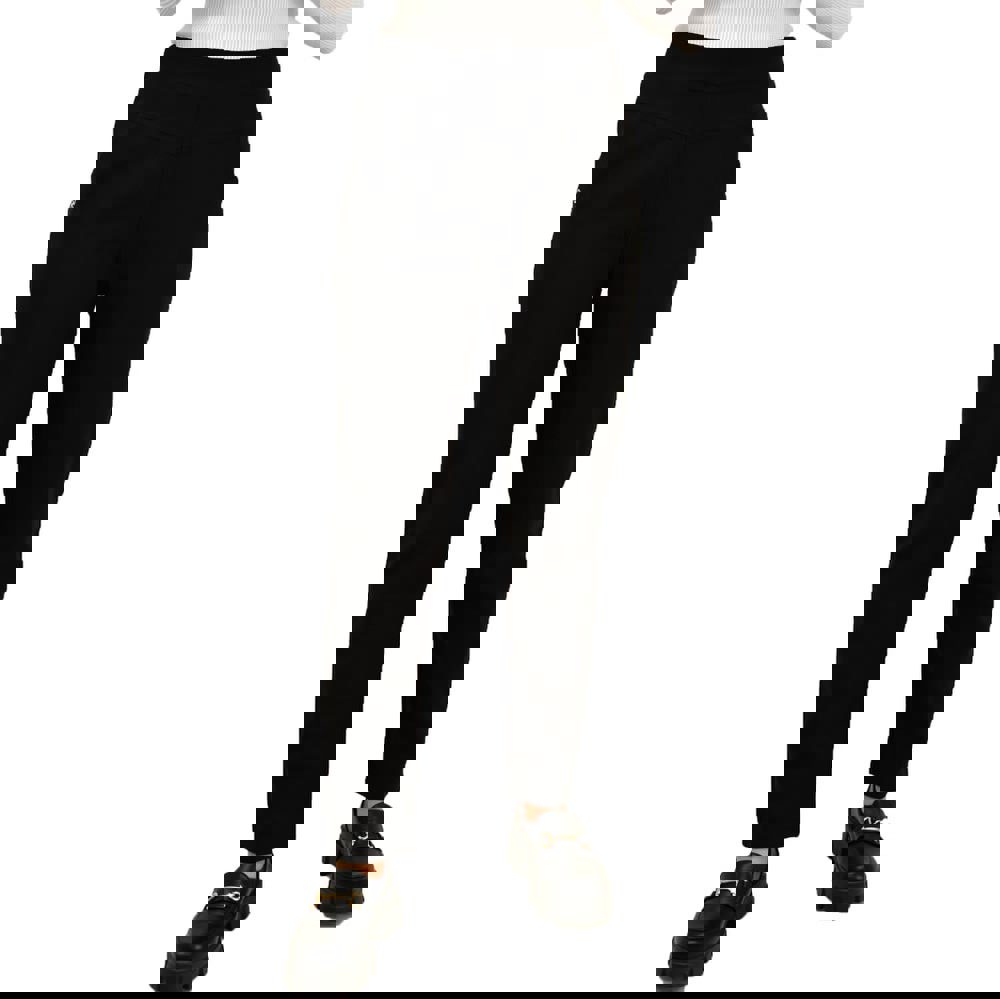 Γυναικείο παντελόνι κολάν με διακριτικό στρας Μαύρο 18323