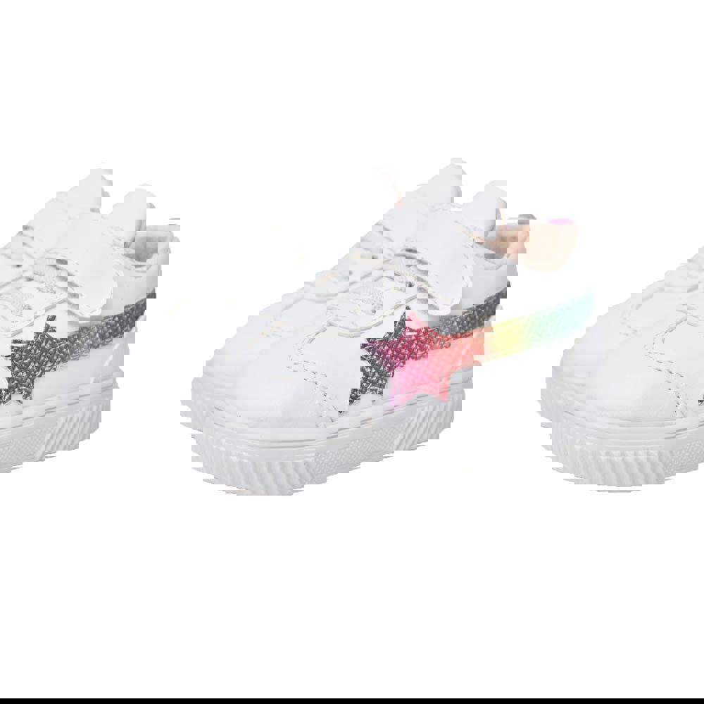 Παιδικό παπούτσι με σχέδιο πολύχρωμο αστέρι Σομόν 16118