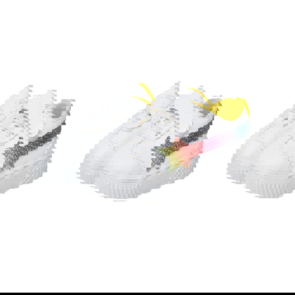 Παιδικό παπούτσι με σχέδιο πολύχρωμο αστέρι Κίτρινο 16117