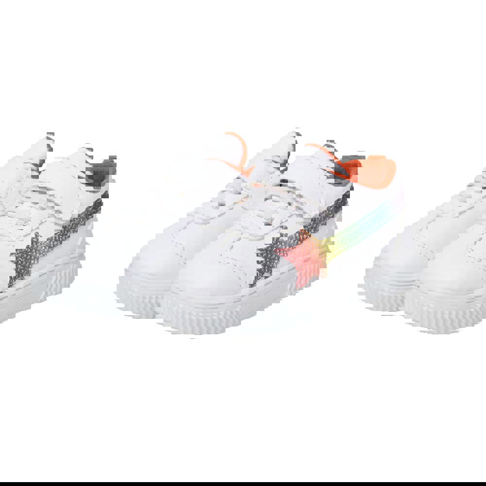 Παιδικό παπούτσι με σχέδιο πολύχρωμο αστέρι Πορτοκαλί 16116