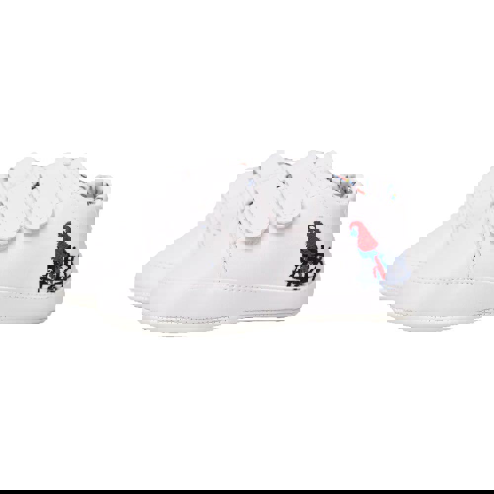 Βρεφικό παπούτσι με σχέδιο παπαγάλος Λευκό 16085