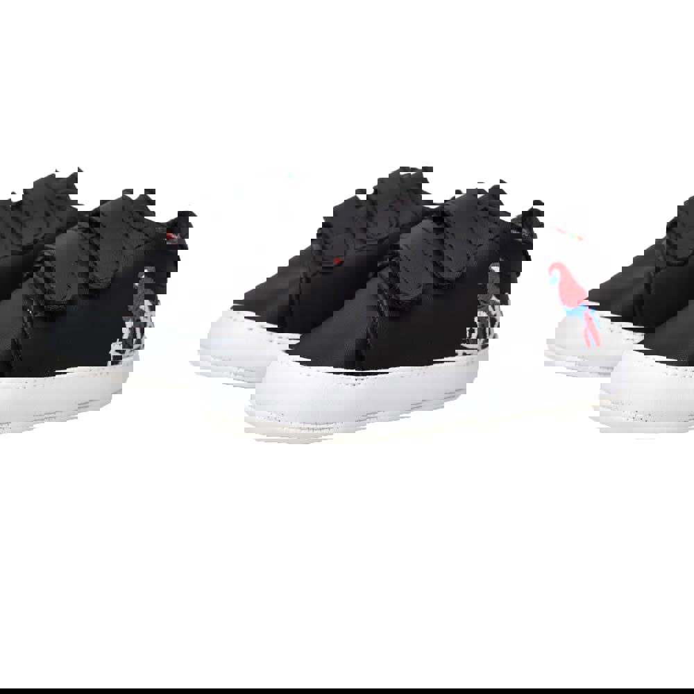 Βρεφικό παπούτσι με σχέδιο παπαγάλος Μαύρο 16083