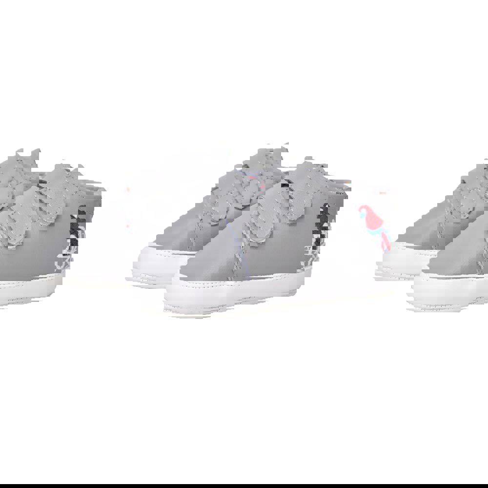 Βρεφικό παπούτσι με σχέδιο παπαγάλος Γκρι 16084