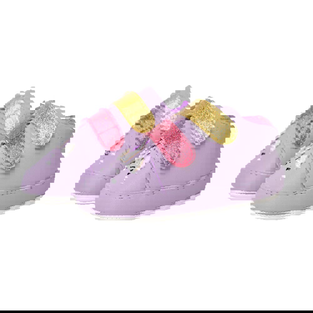 Βρεφικό παπούτσι με σχέδιο μονόκερο Λιλά 16077