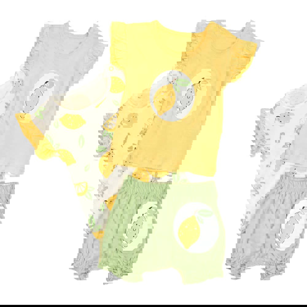 Βρεφικό σετ με σχέδιο λεμονάκια Κίτρινο 16360