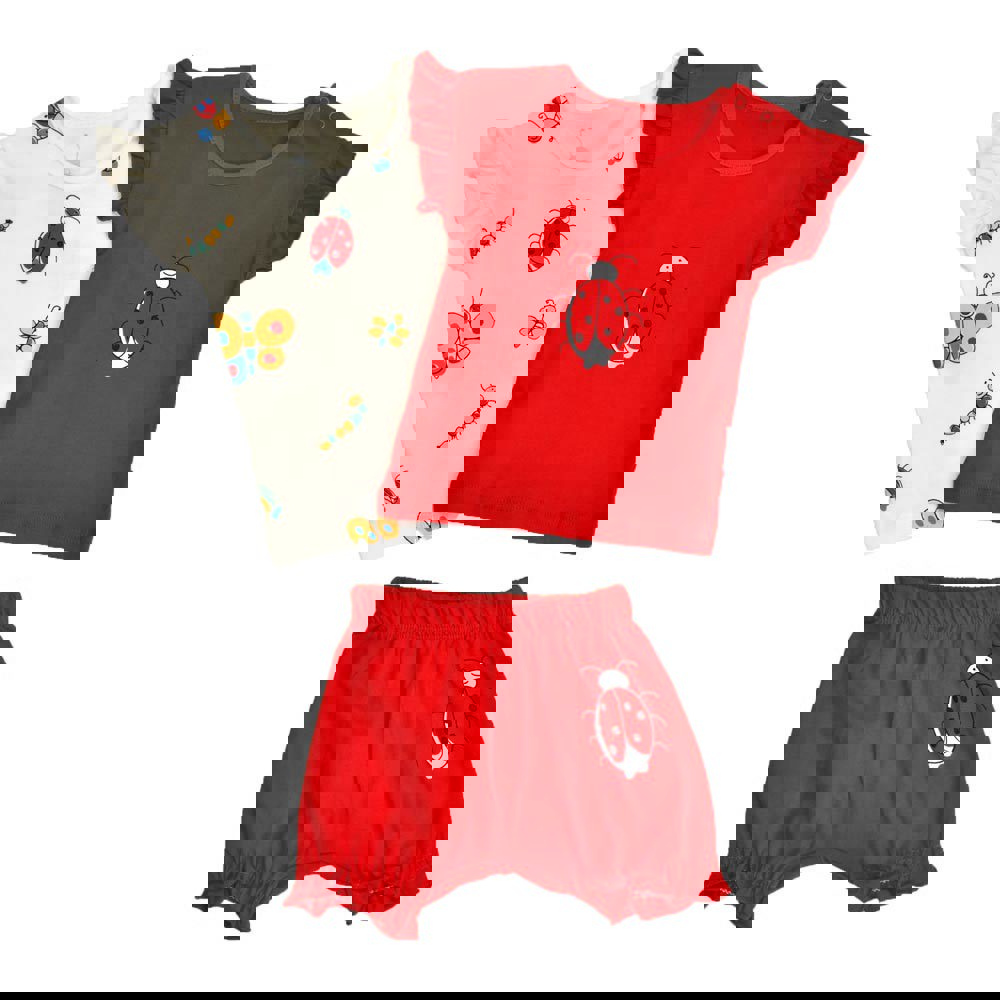 Βρεφικό σετ με σχέδιο πασχαλίτσες Κόκκινο 16364