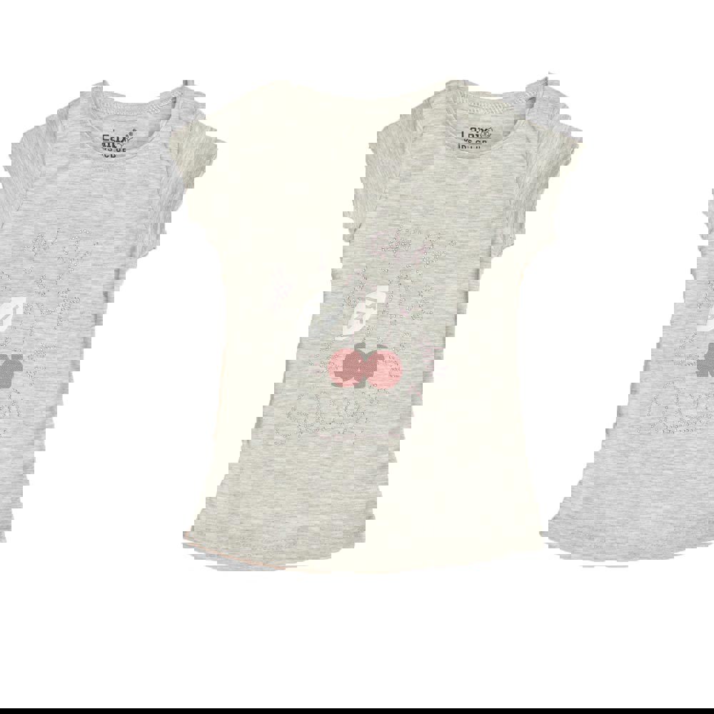 Παιδική μπλούζα με σχέδιο κεράσι Γκρι 16367