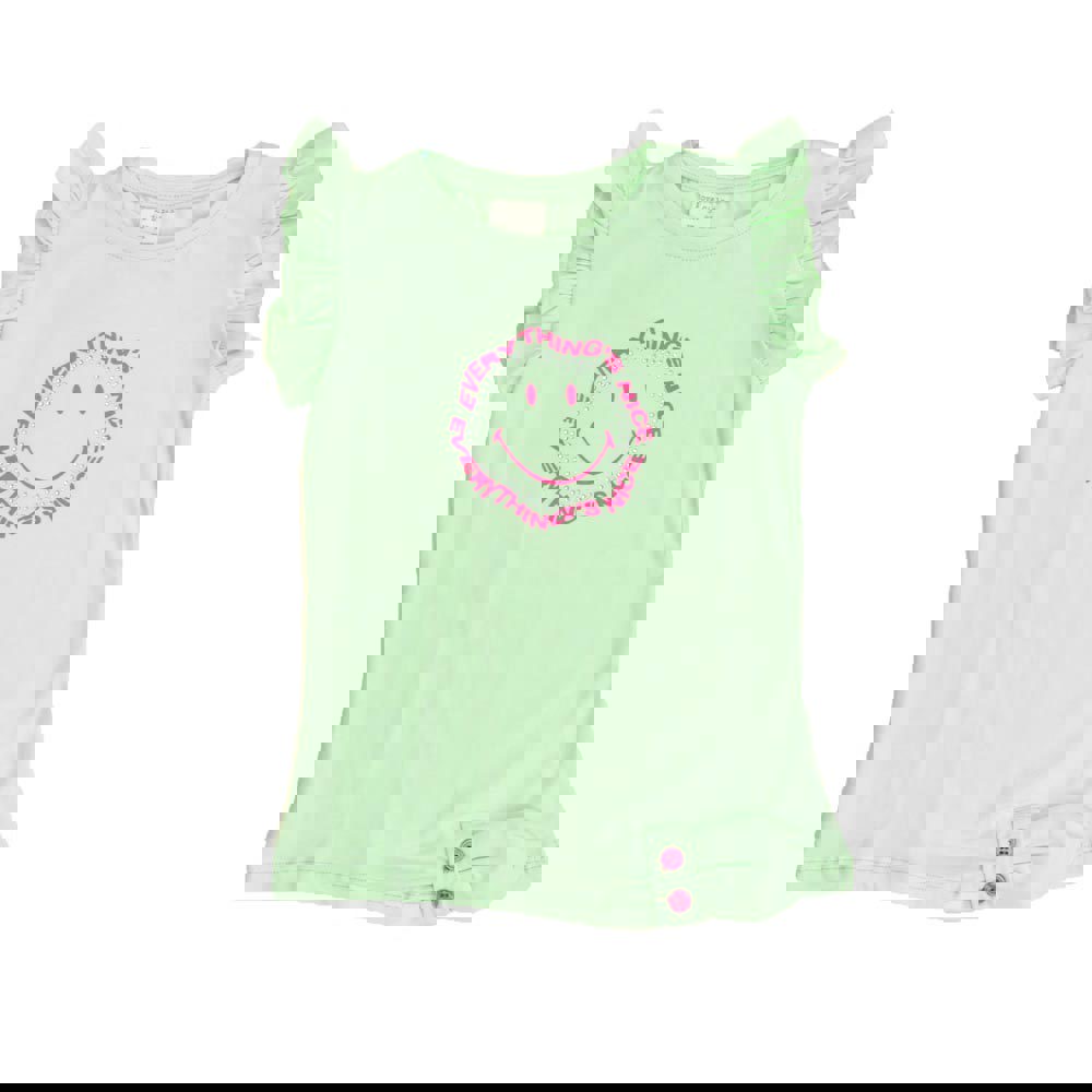 Παιδική μπλούζα με τύπωμα και στρας Φυστικί 16388