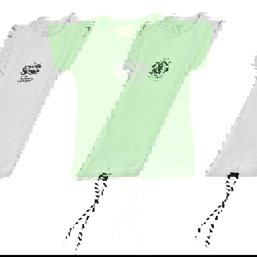 Παιδική μπλούζα με τύπωμα και στρας GIRLS Φυστικί 16379