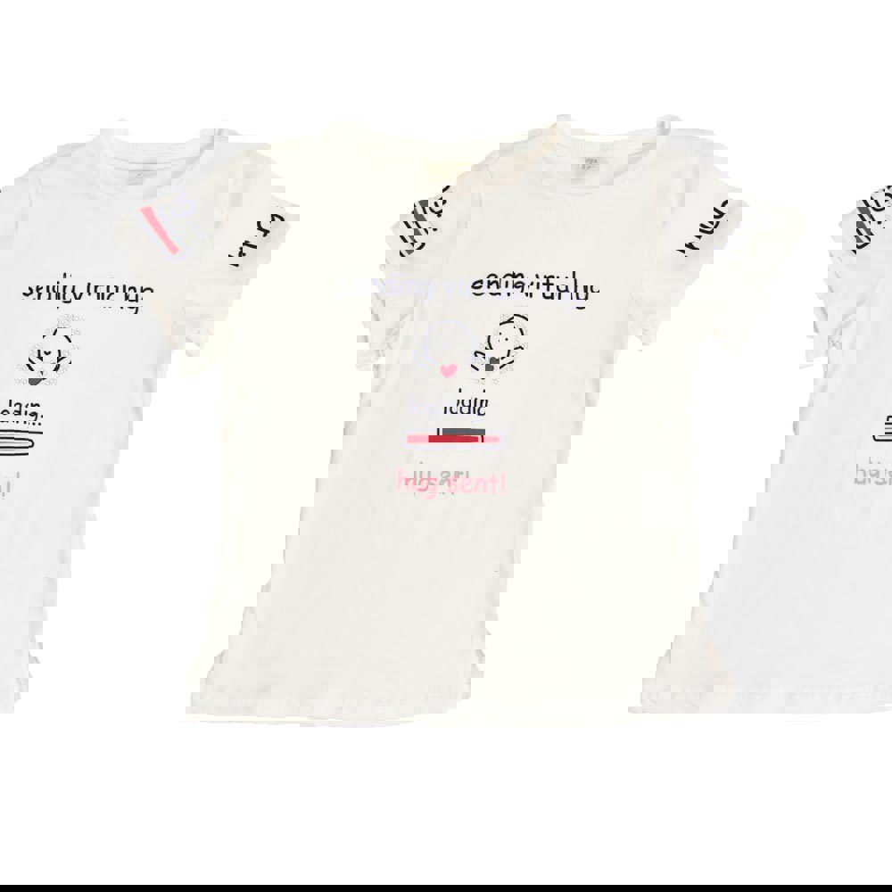 Παιδική μπλούζα με τύπωμα και στρας hug sent Λευκό 16399