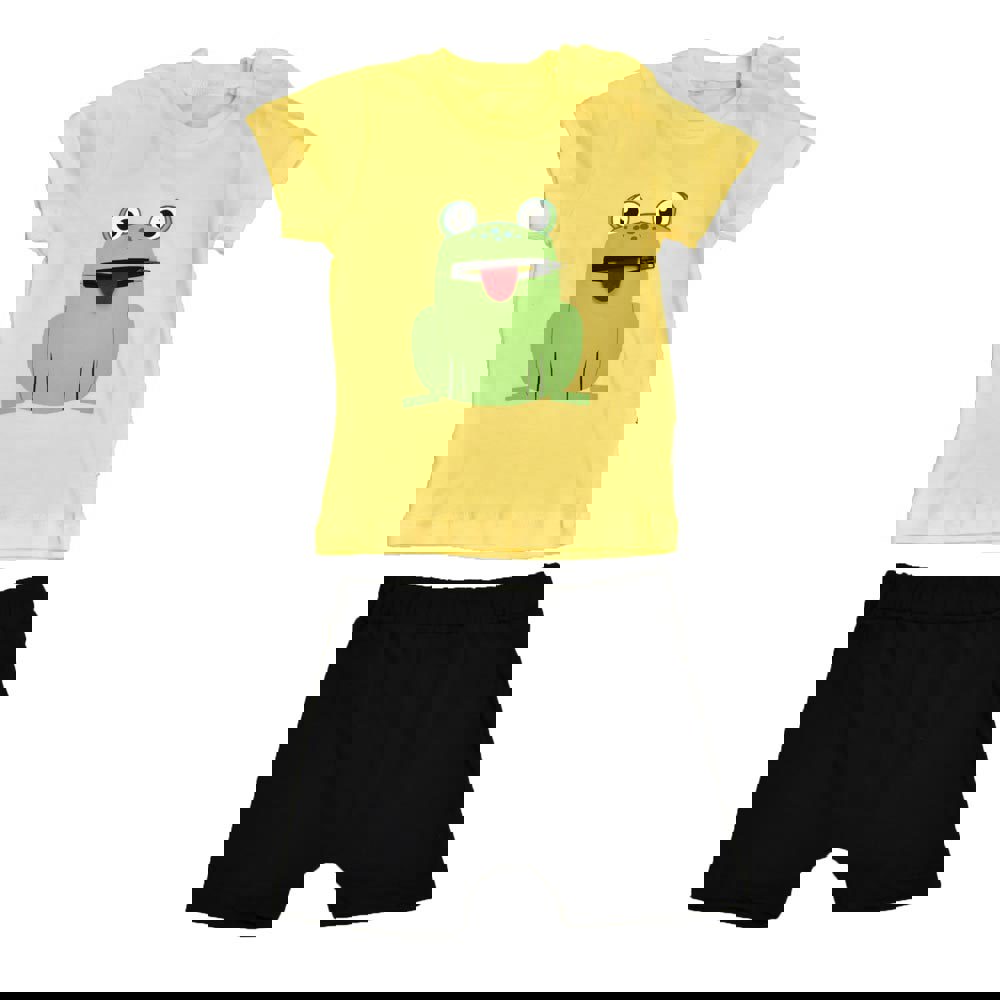 Βρεφικό σετ με σχέδιο βατραχάκι Κίτρινο 16293