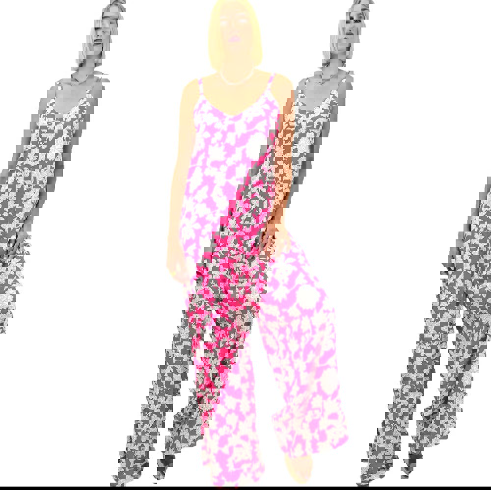 Ολόσωμη φόρμα με λαχούρια Φούξια 16187