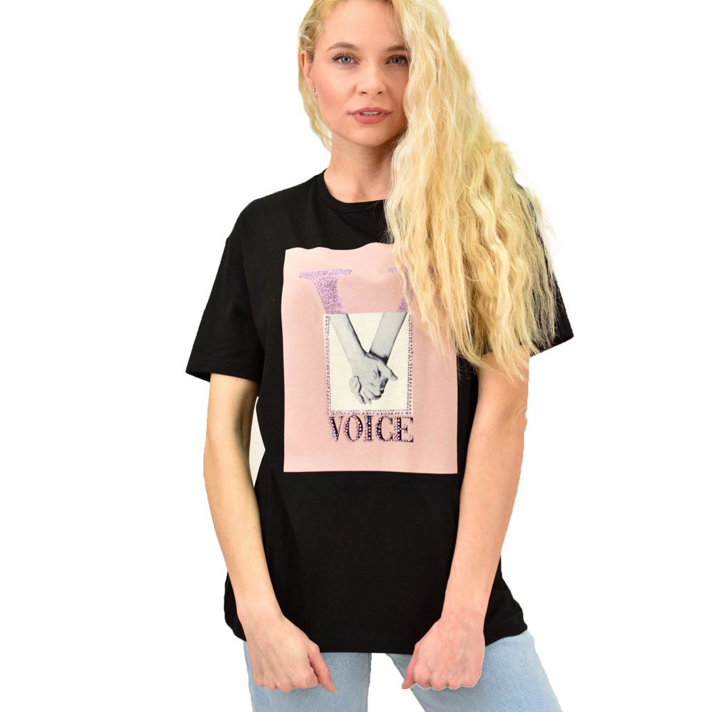 Γυναικείο T-shirt με στάμπα VOICE Μαύρο 13904