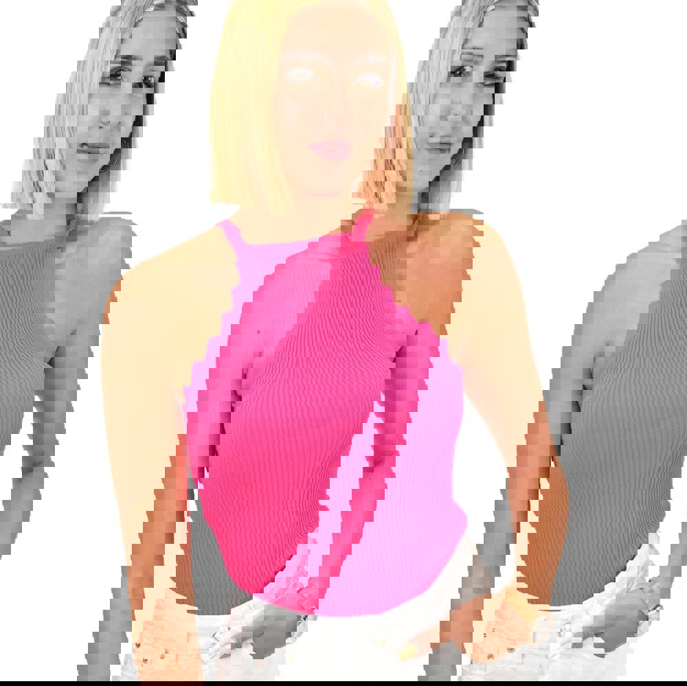 Γυναικείο τοπ τύπου ριπ Ροζ 16891