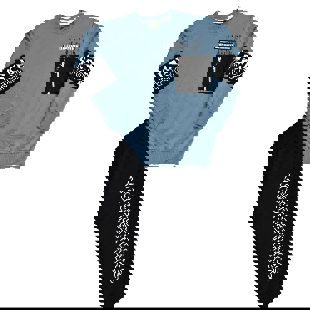 Potre OR Παιδικό σετ με τύπωμα DETERMINE Μπλε 17012