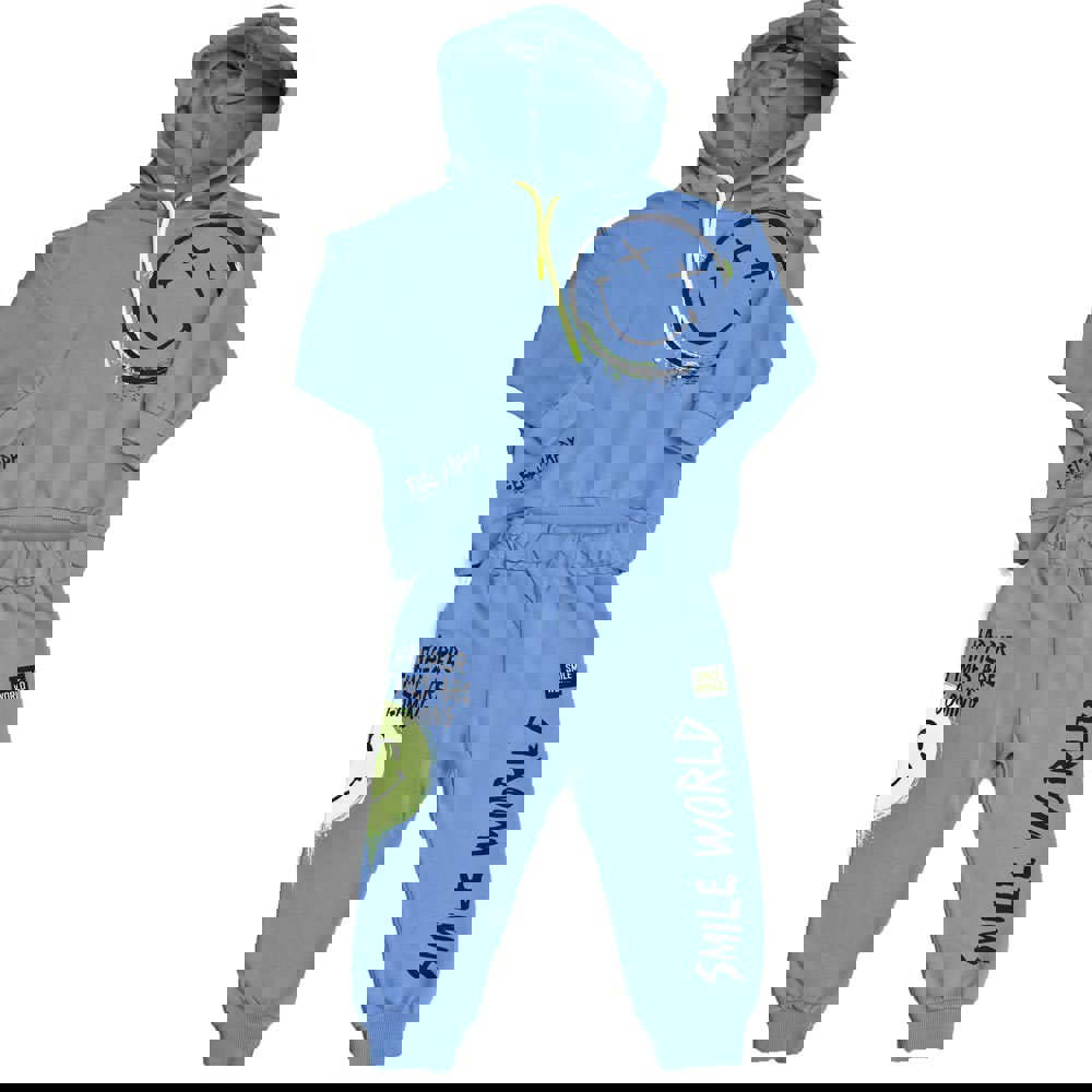 Potre OR Παιδικό σετ με τύπωμα φατσούλα Μπλε 17016