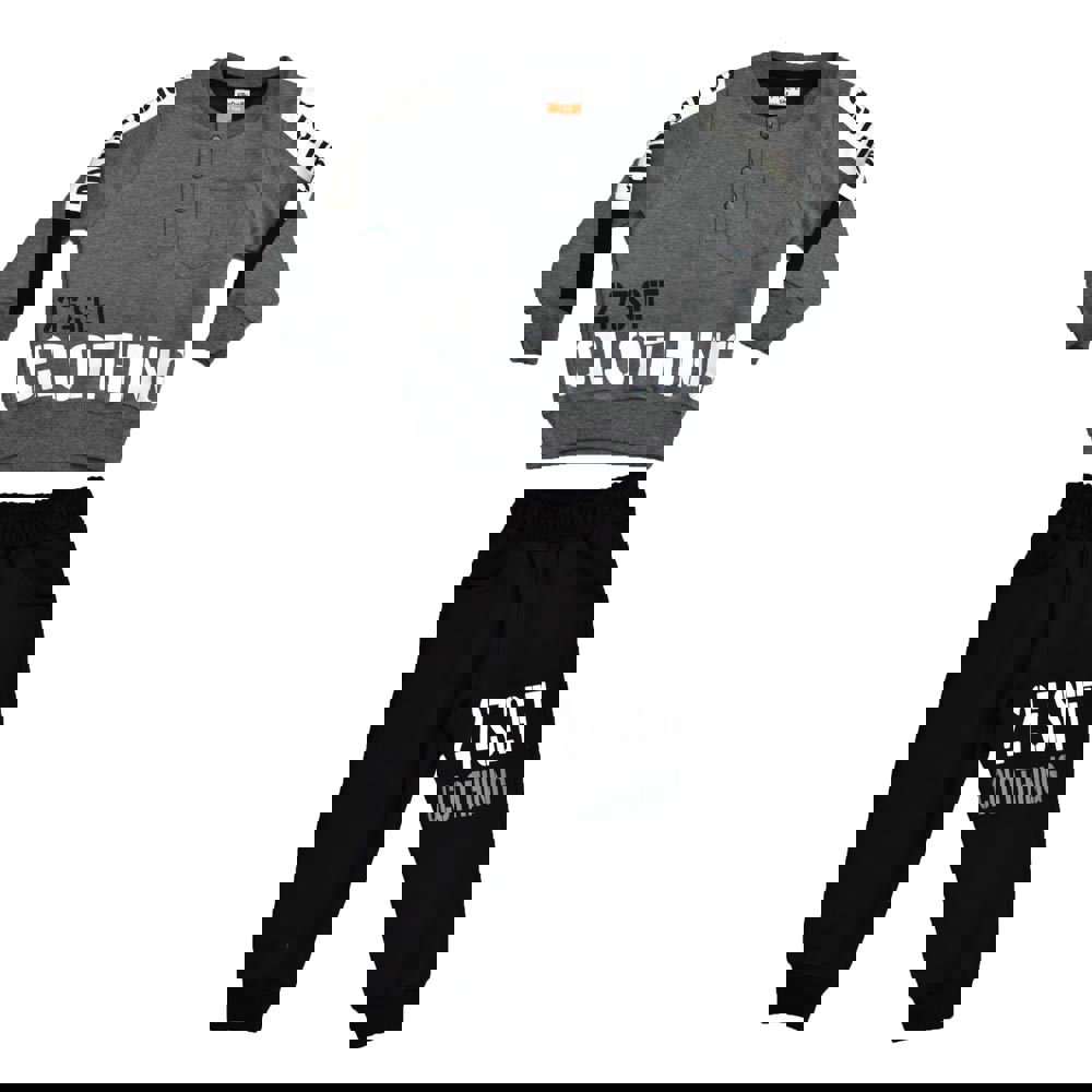 Παιδικό σετ με τύπωμα 27-SET Ανθρακί 17024