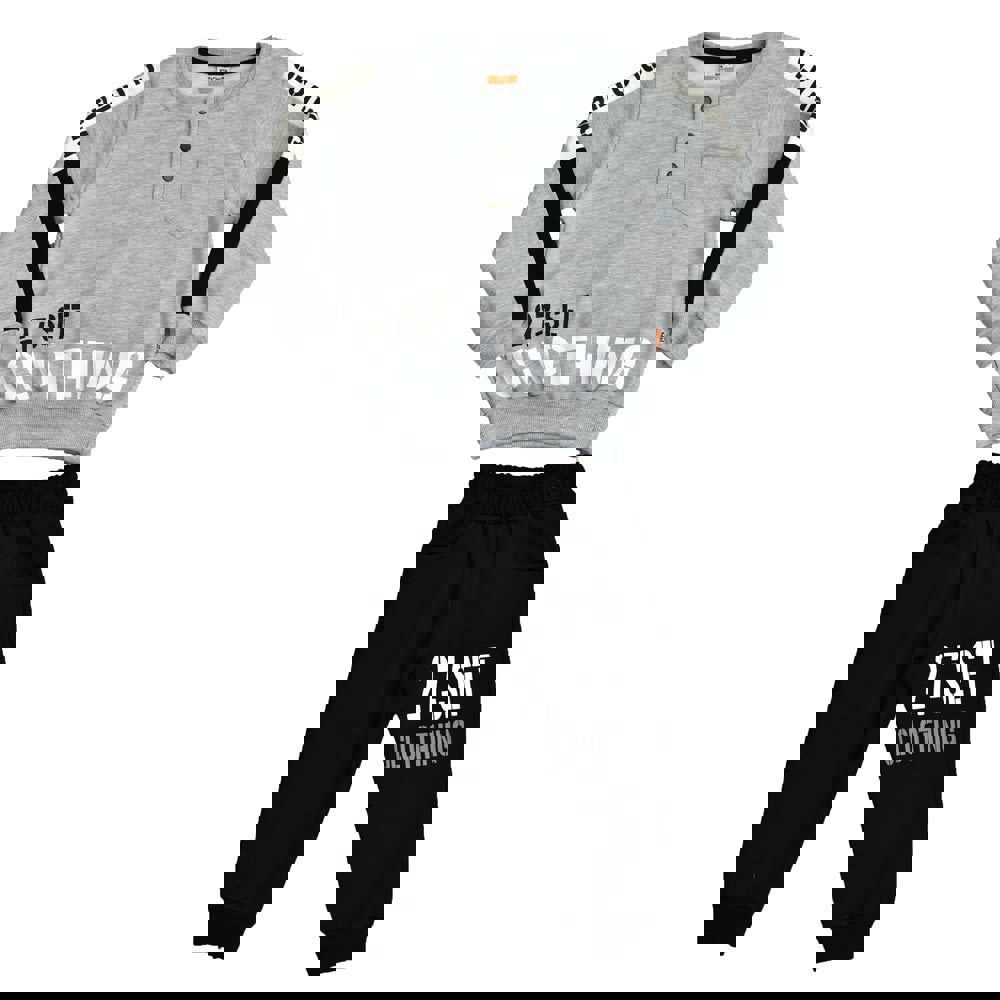 Παιδικό σετ με τύπωμα 27-SET Γκρι 17023