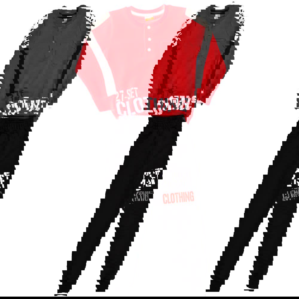 Παιδικό σετ με τύπωμα 27-SET Κόκκινο 17022