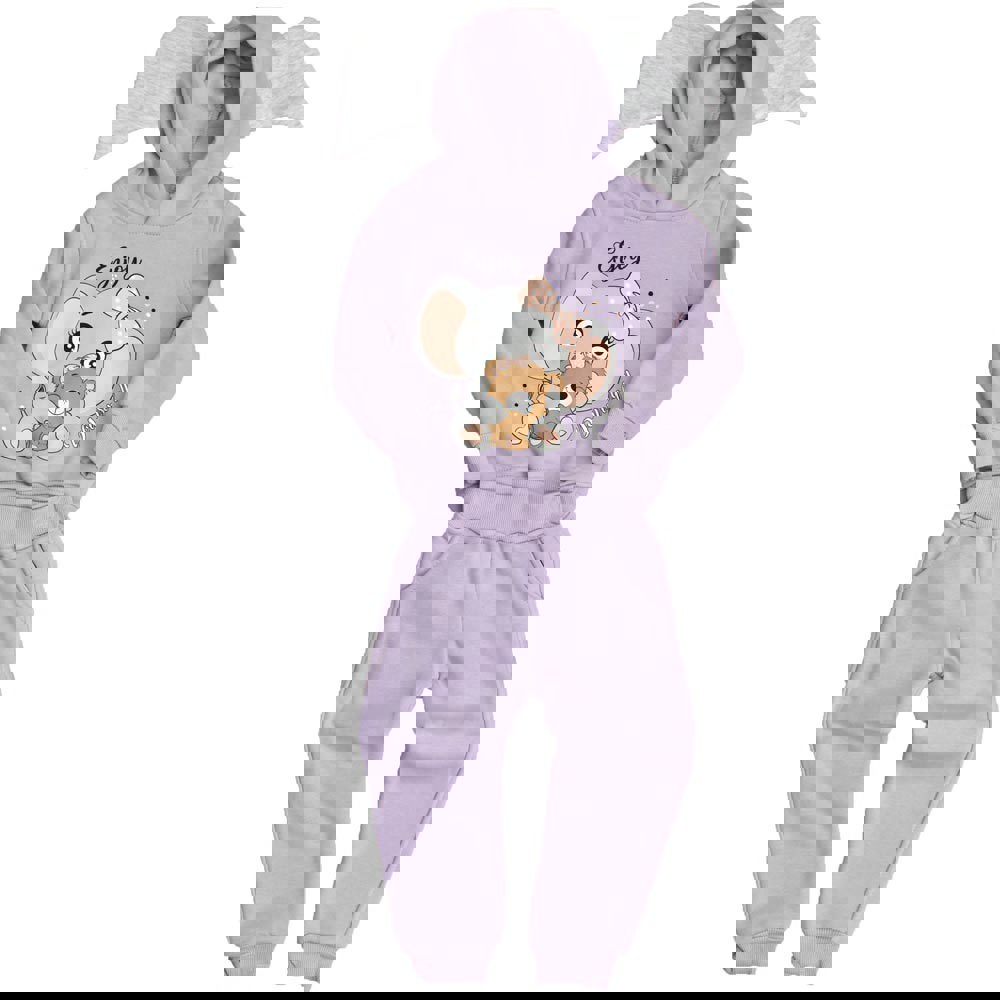 Παιδικό σετ με σχέδιο ελέφαντα Λιλά 17059