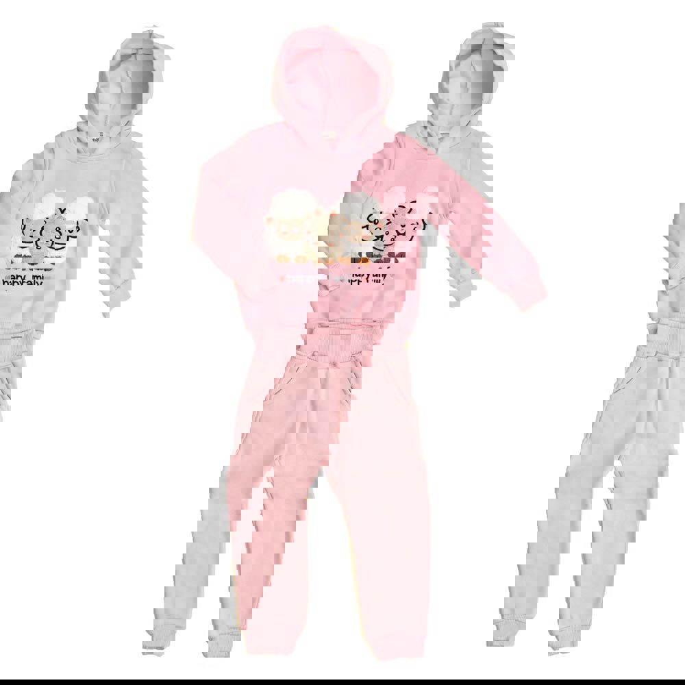 Παιδικό σετ με σχέδιο προβατάκια Ροζ 17076