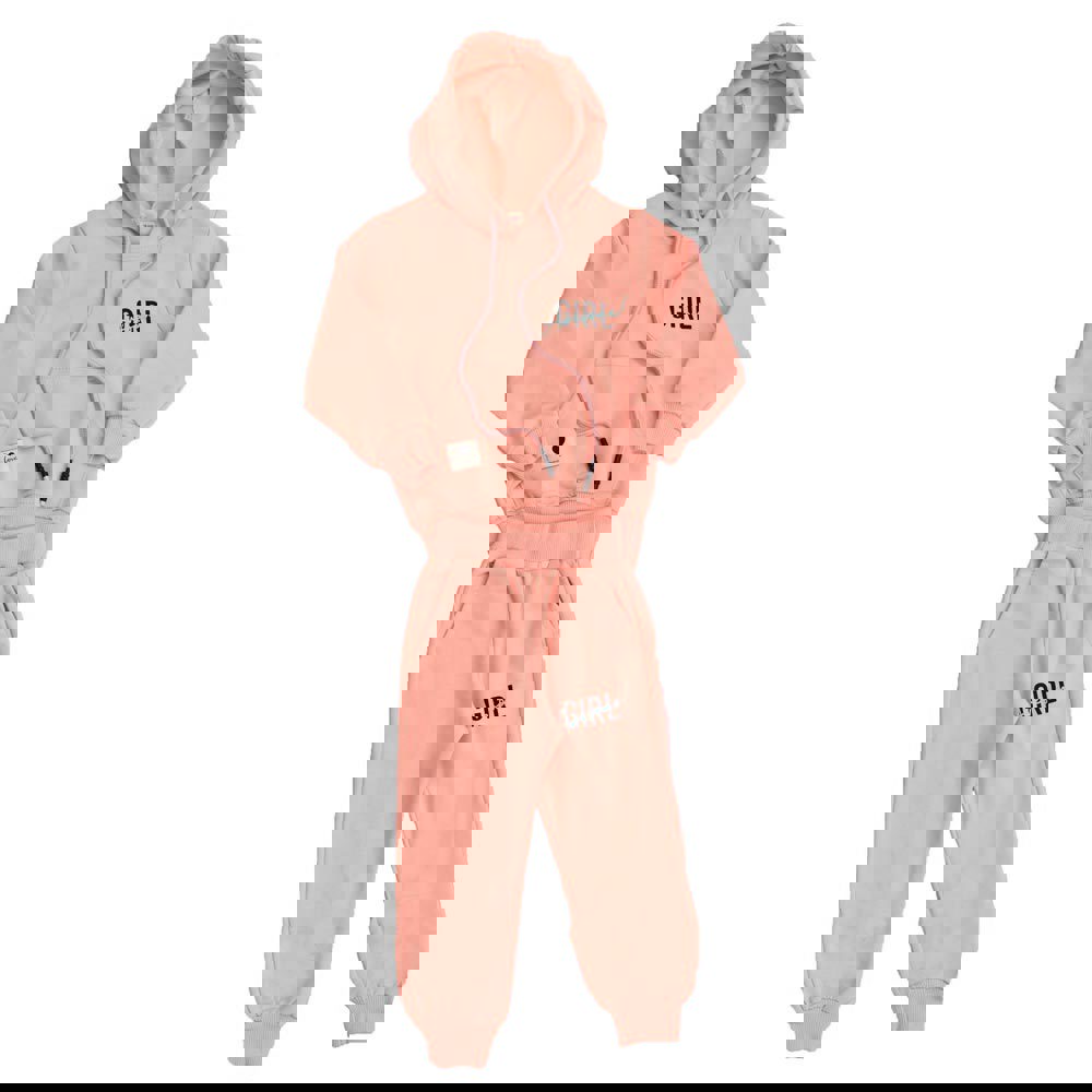 Παιδικό σετ με τύπωμα στην πλάτη Σομόν 17096