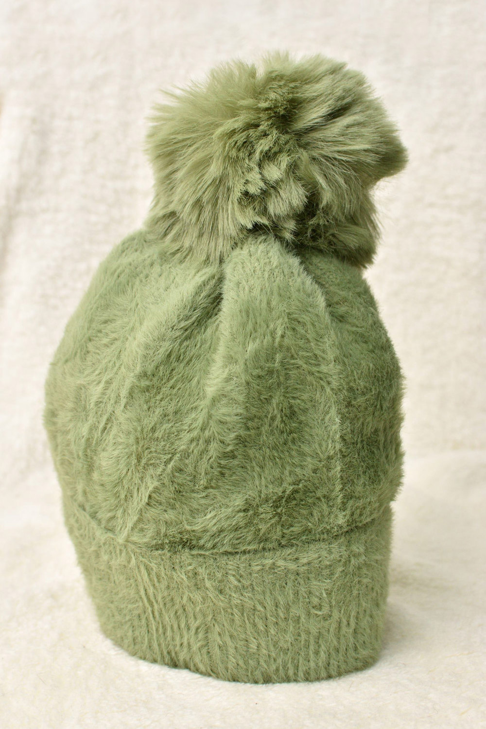 Γυναικείο σκουφάκι με φούντα Πράσινο 13419 φωτογραφία