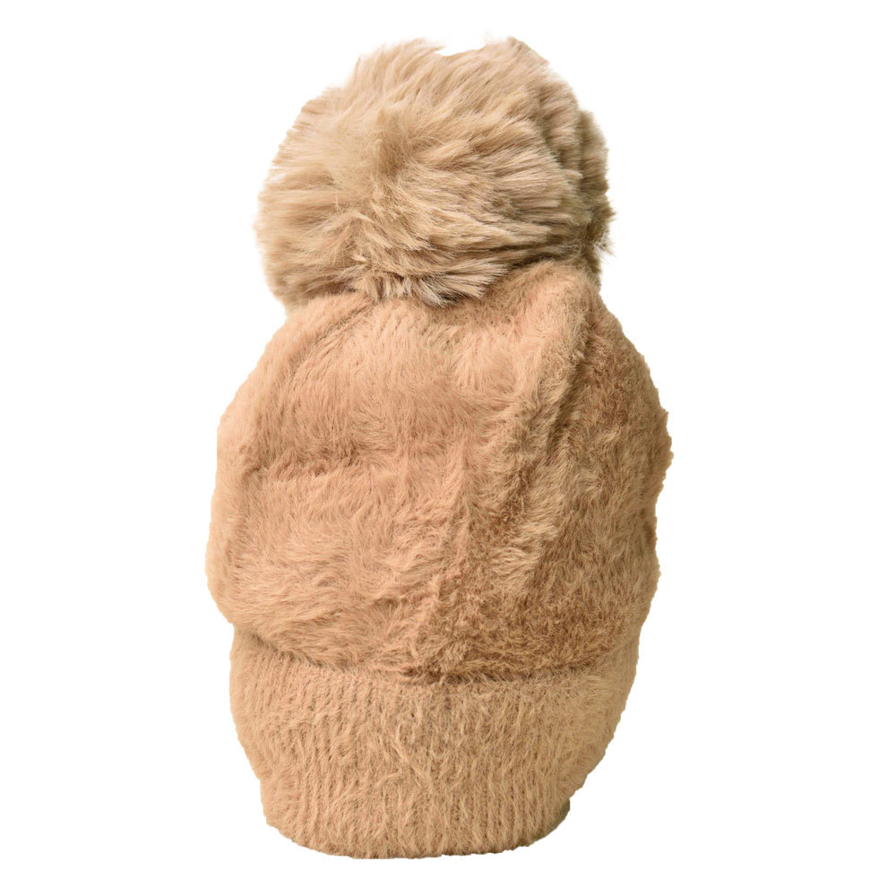 Potre OR Γυναικείο σκουφάκι με φούντα Καφέ 13420