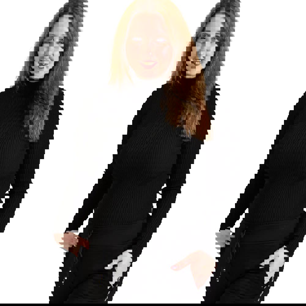 Γυναικείο Plus τοπ με σχέδιο Μαύρο 22373