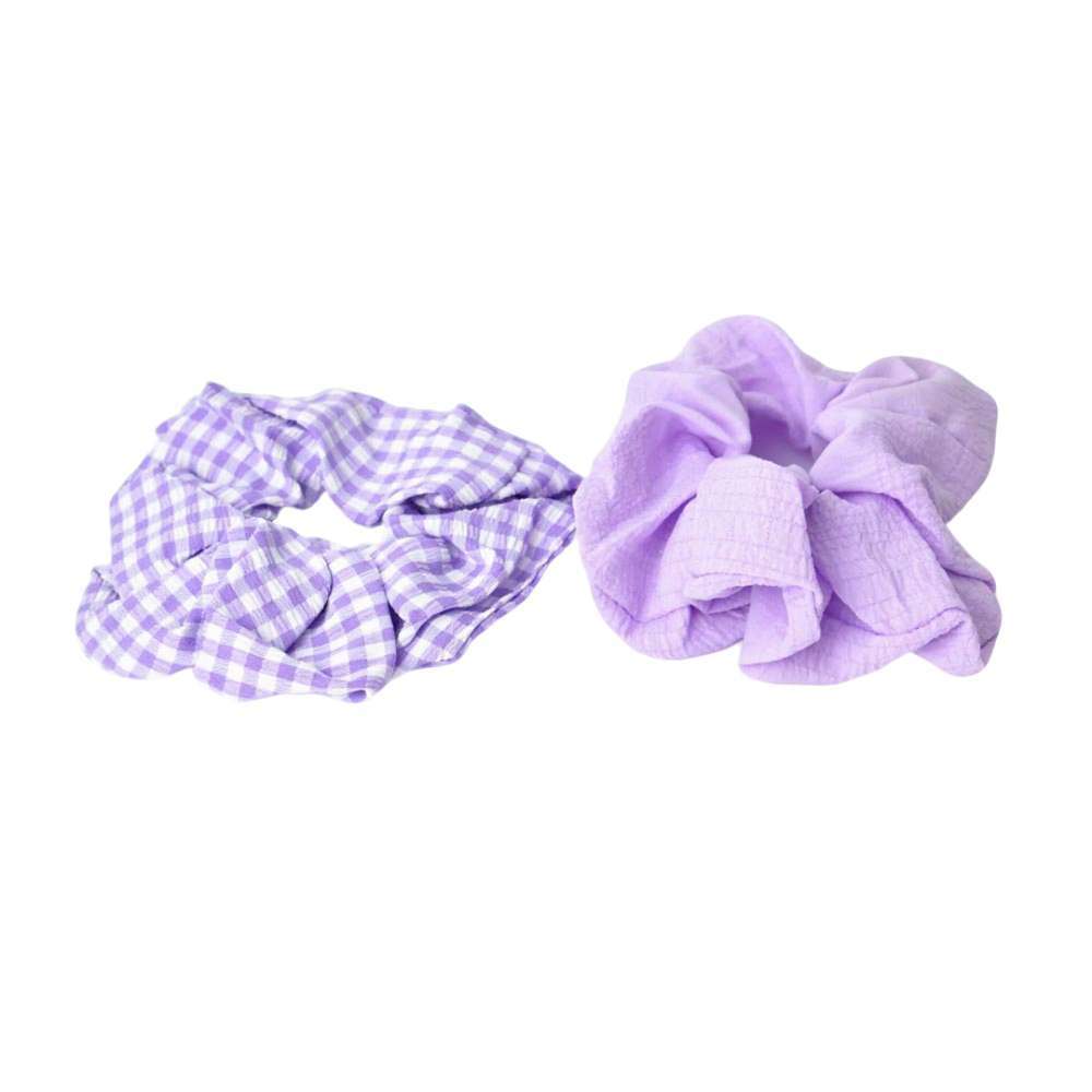 Αξεσουάρ μαλλιών Scrunchies 2 τμχ Λιλά 23240