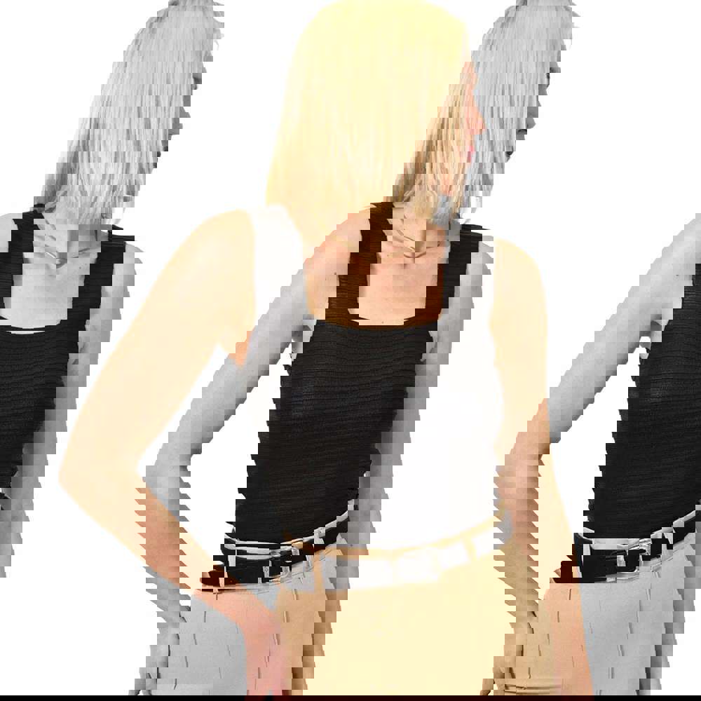 Μεταλιζέ τοπ με ανάγλυφο σχέδιο Μαύρο 23412