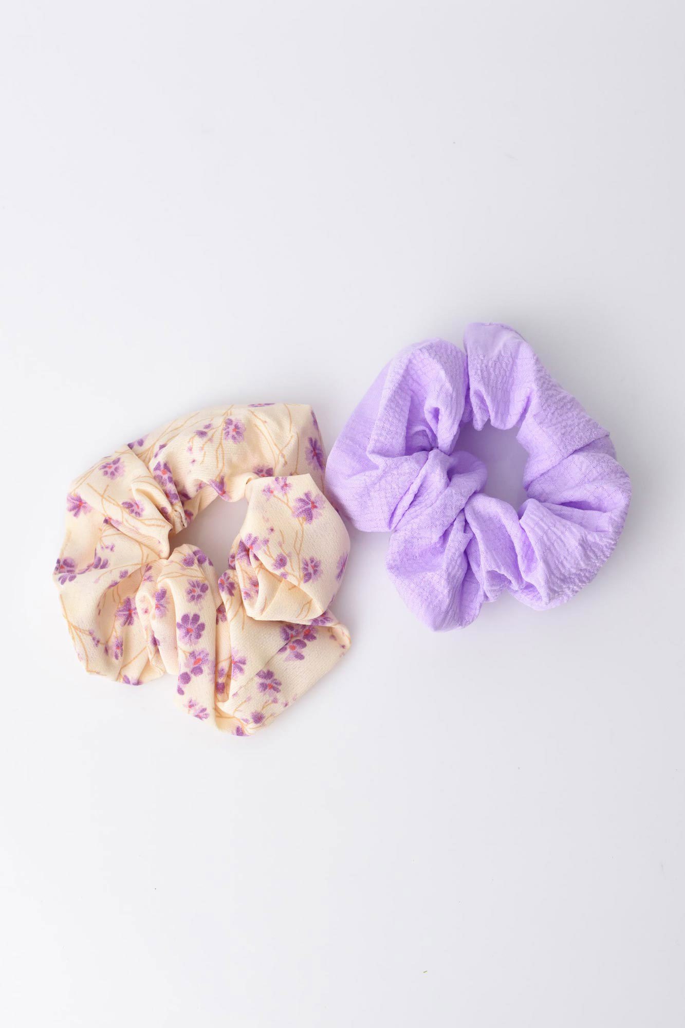 Αξεσουάρ μαλλιών Scrunchies 2 τμχ Εκρού 23241