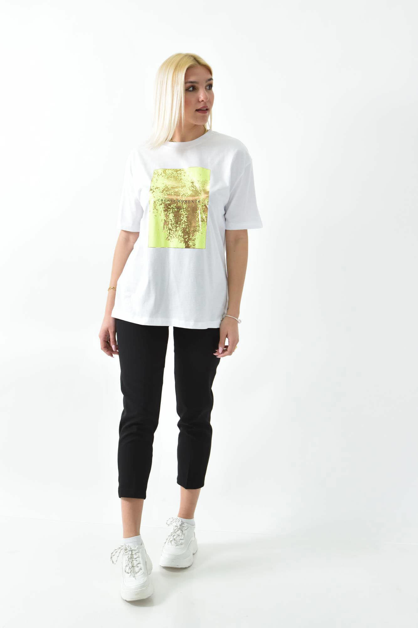 Γυναικείο T-shirt με σχέδιο Λευκό 26275