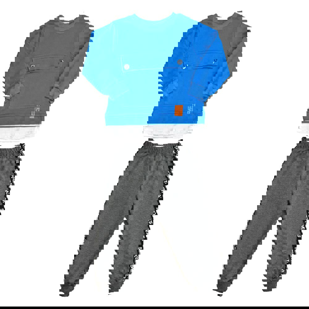 Παιδικό σετ με σχέδιο τσέπη Γαλάζιο 17116