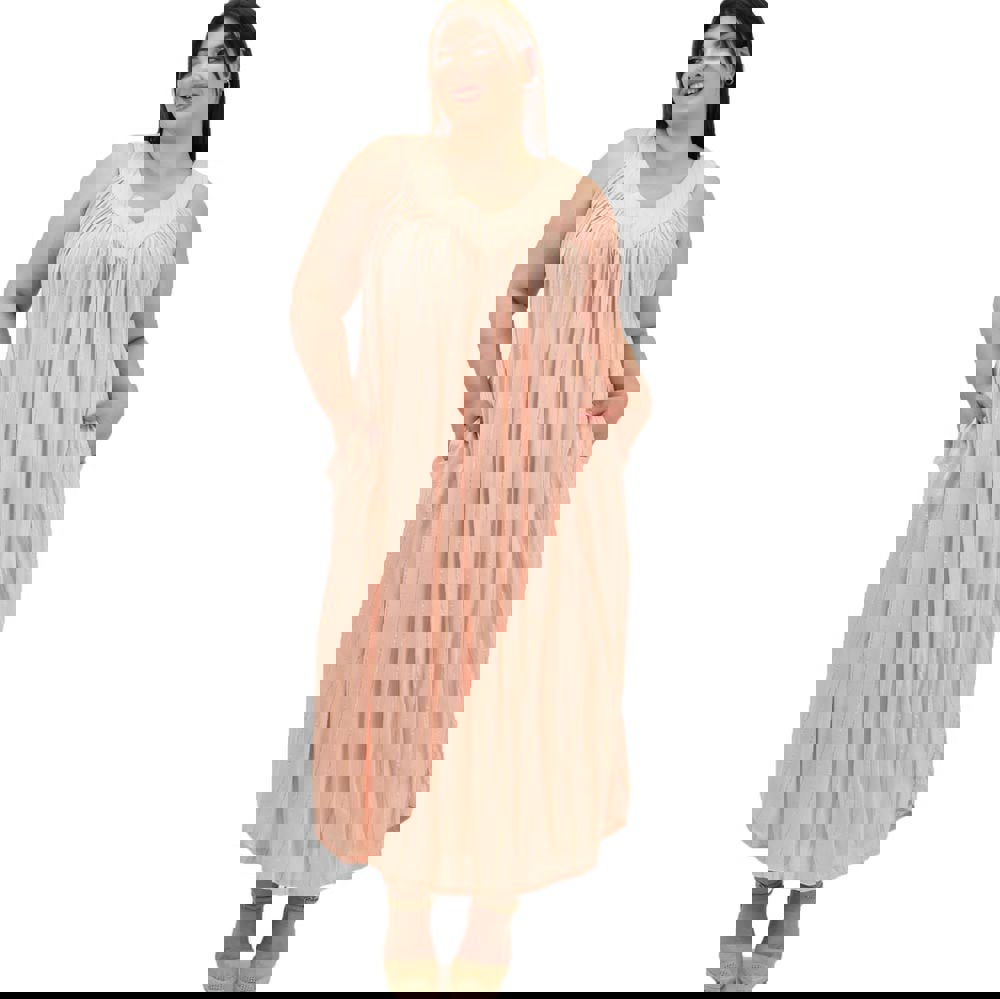 Γυναικείο αμάνικο καφτάνι Σομόν 20111