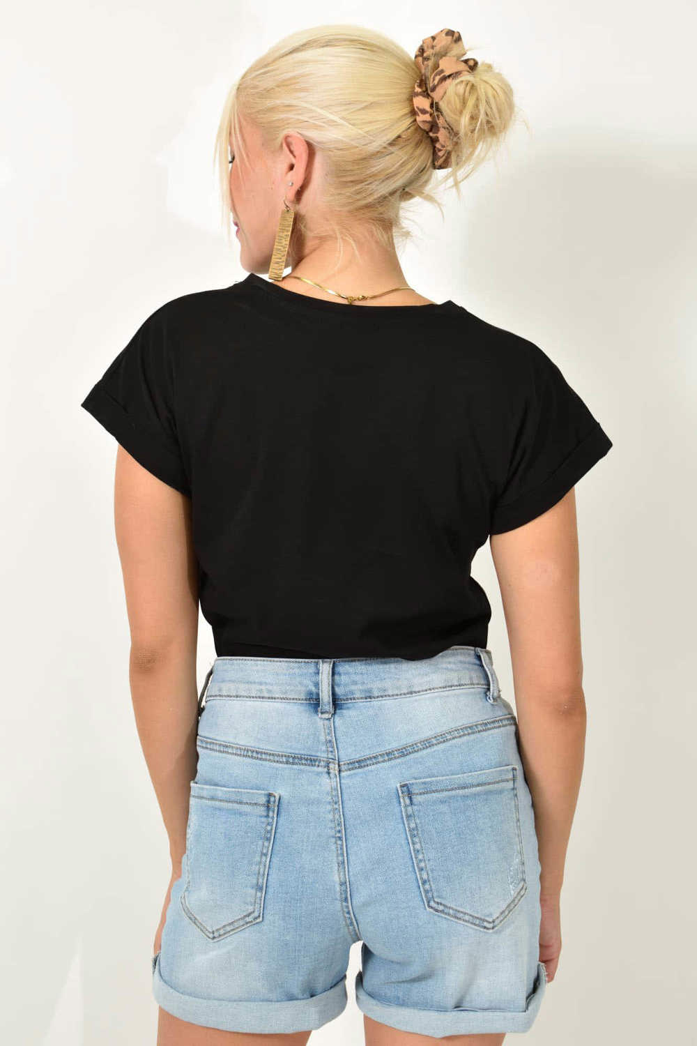 T-shirt με τύπωμα RELAX Μαύρο 25596 φωτογραφία